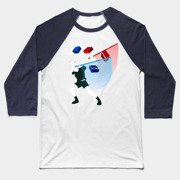 Beat Saber Girl - Meme Edition Baseball T-Shirt by JessySketches